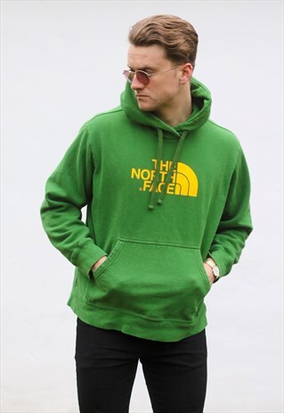 NORTH FACE USA APPLE GREEN HOODED SWEATSHIRT