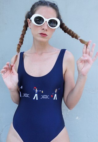 VINTAGE 90S NAVY SWIMSUIT