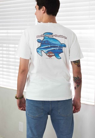 VINTAGE HARLEY DAVIDSON T-SHIRT LOGO 90S L 7.3