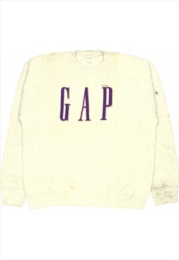 Gap 90's Spellout Crewneck Sweatshirt XLarge Grey