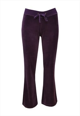 Velour Jogging Pants in Purple