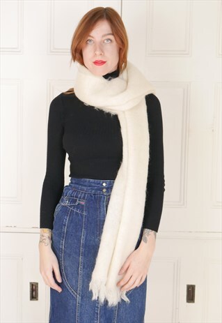 VINTAGE MOHAIR WOOL SCARF