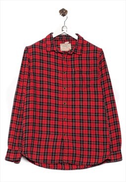 Vintge  Jachs Mfg Co. Flannel Shirt Checkered Pattern Red/Ch
