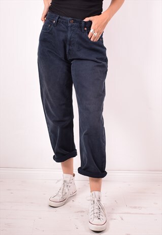 LEVI'S WOMENS VINTAGE JEANS W32 L28 NAVY BLUE 90S