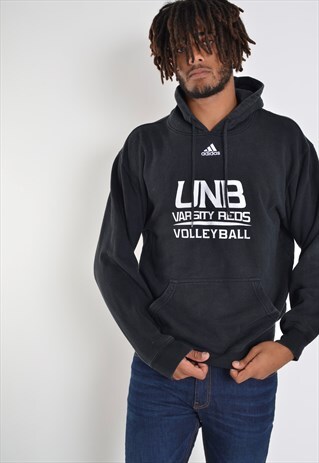 VINTAGE ADIDAS UNB BASKETBALL SWEATSHIRT HOODIE BLACK