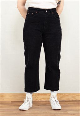 Vintage 90's LEVI'S Black Velvety Pants