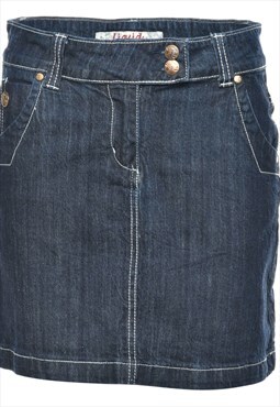 Vintage Pencil Shape Denim Skirt - M