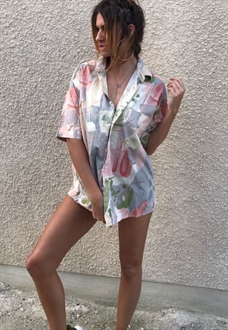 PATTERNED OVERSIZED RETRO VINTAGE UNISEX FESTIVAL SHIRT
