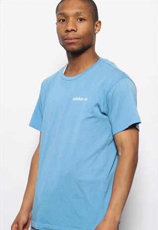 VINTAGE ADIDAS LOGO T-SHIRT BLUE