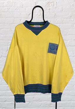 Vintage Sweatshirt Graphic Yellow XXL