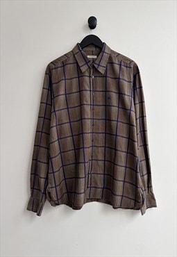 Burberry Check Brown Blue Shirt