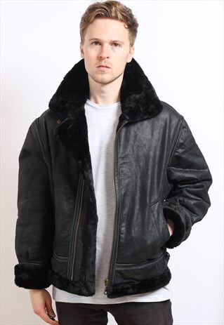 VINTAGE LEATHER AVIATOR JACKET