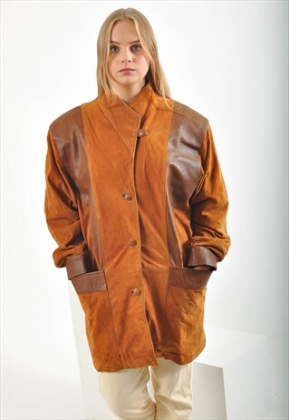 VINTAGE OVERSIZE SUEDE LEATHER COAT