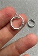 Sterling Silver Round Tube Hoop earrings for men