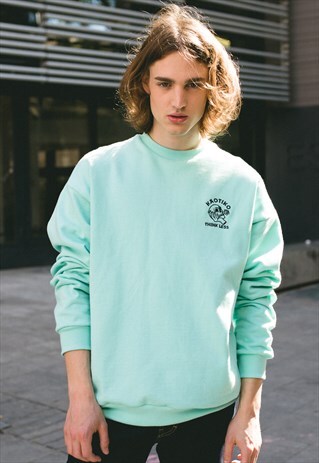 "SKULL" SWEATSHIRT IN GREEN