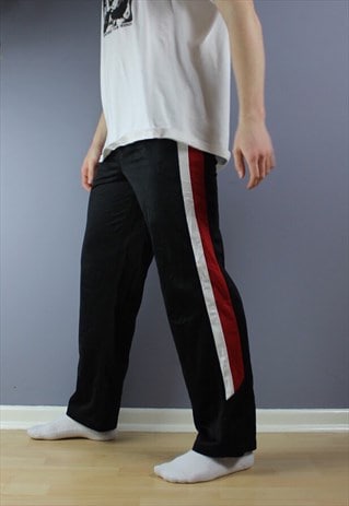 VINTAGE UNBRANDED JOGGERS IN BLACK WITH POCKETS