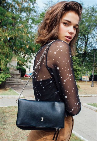 DRAGON CROSS-BODY BAG - BLACK