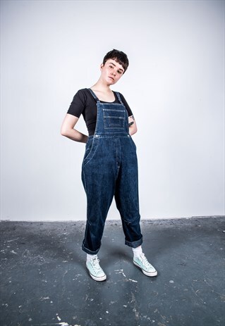 VINTAGE BLUE DENIM DUNGAREES
