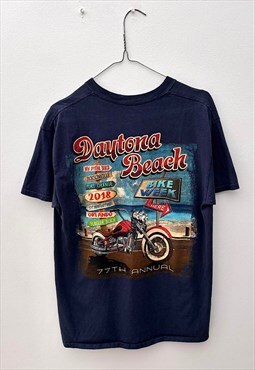 Daytona beach bike week navy blue T-shirt medium 