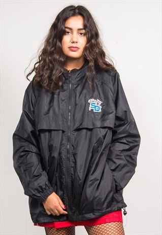 Vintage 90's Black USA College Windbreaker Jacket | The Vintage Scene ...