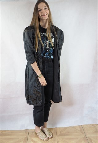 VINTAGE BLACK EMBROIDERED JACKET