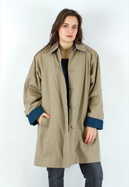 London Fog TOWNE Trench Coat Overcoat Jacket Button Up Top