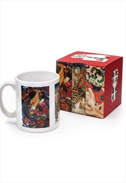 Boxed Mug Set - Japanese Ukiyo-e Art Octopus Samurai Cup