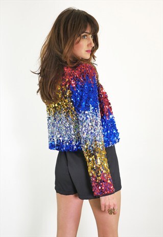 MISS USA SHORT SEQUIN JACKET
