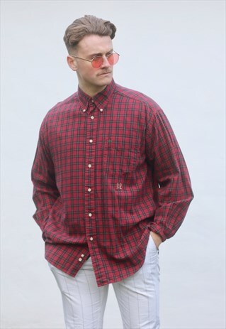 TOMMY HILFIGER USA TARTAN PLAID SHIRT