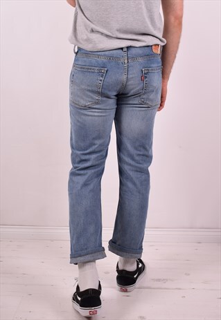 LEVI'S 513 MENS VINTAGE JEANS W32 L27 BLUE 90S