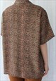 VINTAGE BLOUSE SHORT SLEEVES MULTI COLOR M B306
