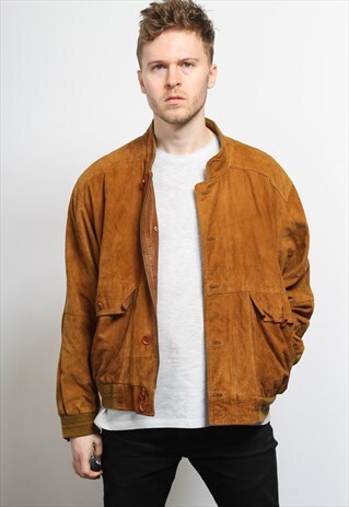 VINTAGE SUEDE BOMBER JACKET
