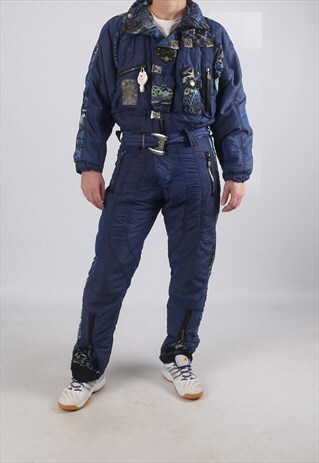 VINTAGE RE-ACT FULL SKI SUIT SNOW SPORTS M 38 - 40" (H4M)