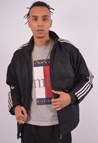 VINTAGE ADIDAS PADDED JACKET BLACK