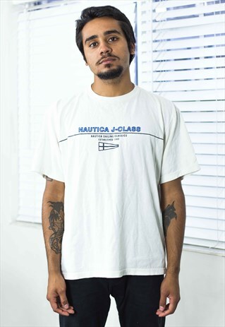 VINTAGE NAUTICA T-SHIRT LOGO 90S M 7.4