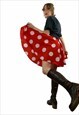 Vintage Mini Skirt 70s Mod Polka Dot Pinup Pleated