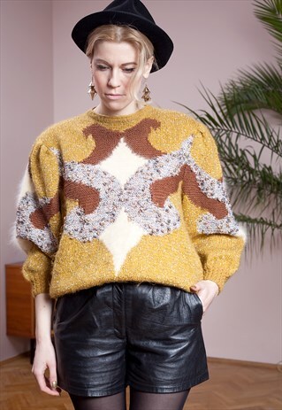 AWESOME, VINTAGE, UNIQUE HAND MADE SWEATER JUMPER