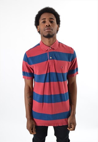RED TOMMY HILFIGER POLO T-SHIRT PS1857