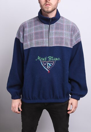 VINTAGE HALF ZIP FLEECE TOP