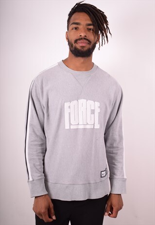NIKE MENS VINTAGE SWEATSHIRT JUMPER LARGE GREY 90S