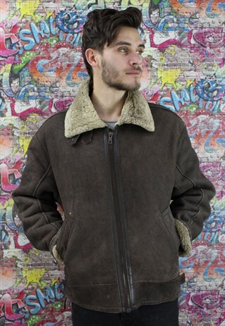 VINTAGE AVIATOR/FLYING JACKET. SHEARLING SHEEP SKIN. UNISEX.