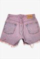 VINTAGE LEVI'S SIGNATURE DENIM SHORTS PINK W31 BV14555