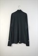 VINTAGE NIKE SWEATSHIRT QUARTER ZIP IN BLACK L