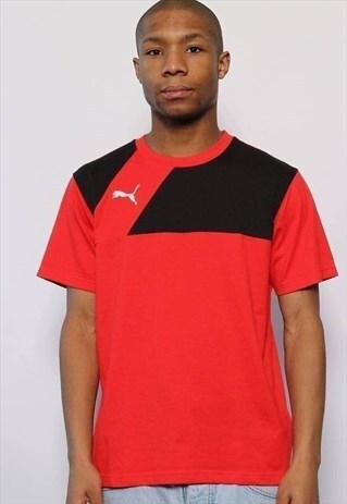 VINTAGE PUMA LOGO T-SHIRT RED