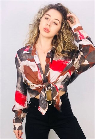 VINTAGE OVERSIZED PATTERN SHIRT