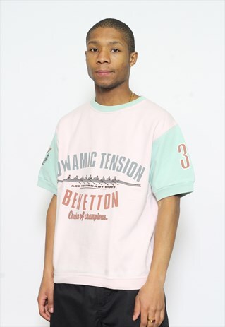 VINTAGE BENETTON SHORT SLEEVE SWEATSHIRT