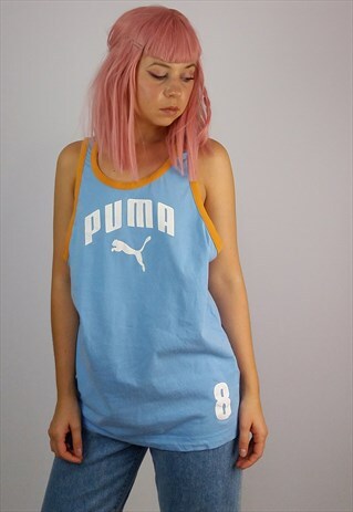 VINTAGE 90'S PUMA UNISEX TANK TOP / VEST / T-SHIRT
