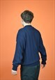VINTAGE DARK BLUE CLASSIC 80'S LOGO SWEATSHIRT