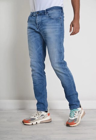 VINTAGE HUGO BOSS SLIM FIT JEANS BLUE W36 L32