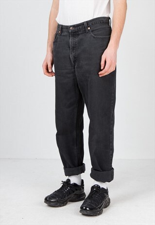 VINTAGE BLACK LEVI'S 726 02 FIT DENIM JEANS